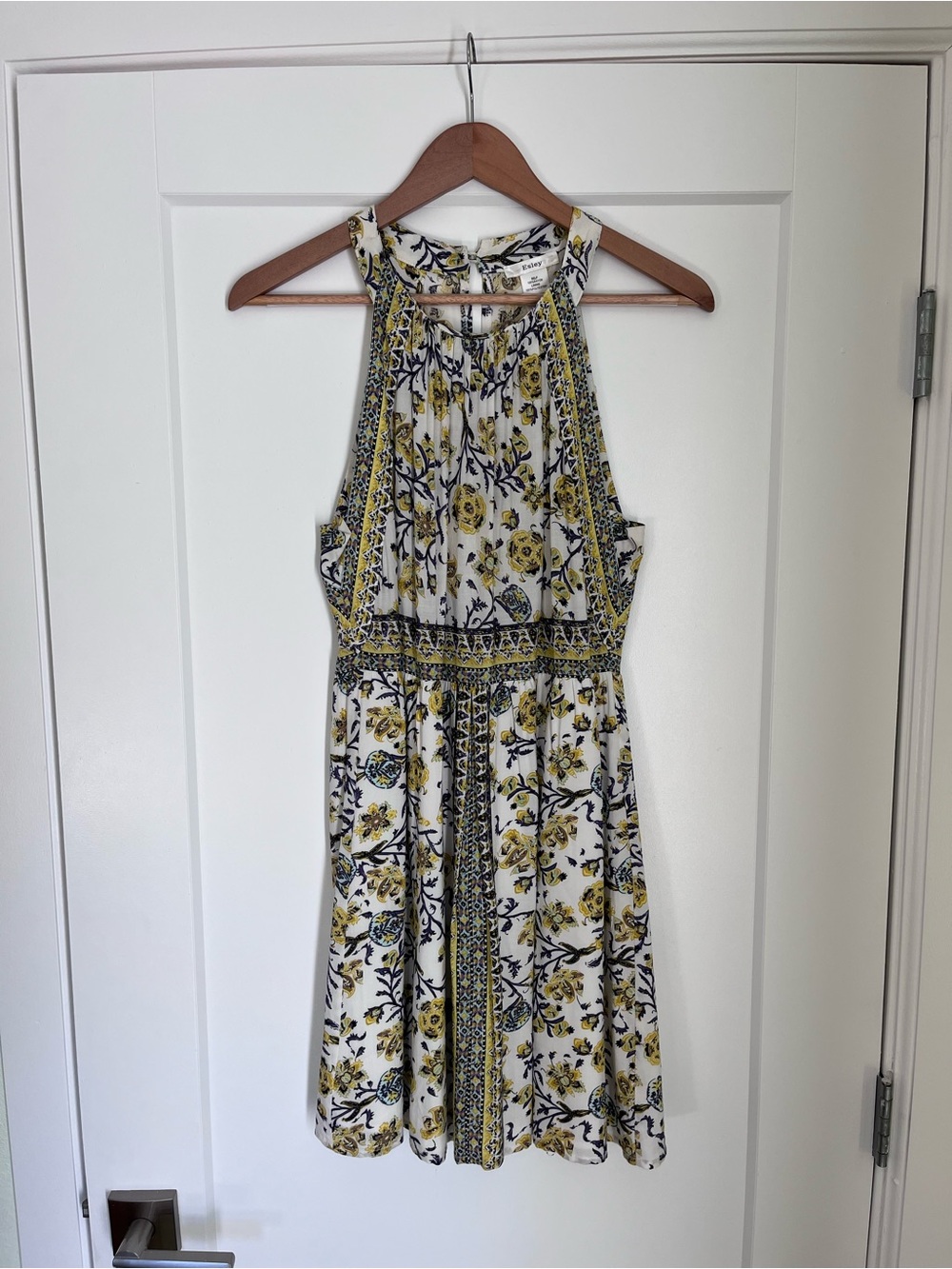 Yellow Floral Semi Formal Dress